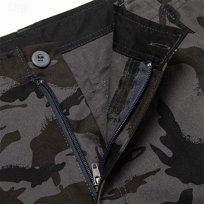 Men's Cargo Shorts Baggy Shorts Multi Pocket 6 Pocket Camouflage Breathable Knee Length Sports Outdoor Streetwear Casual Black Blue 2025 - $23.99 –P5