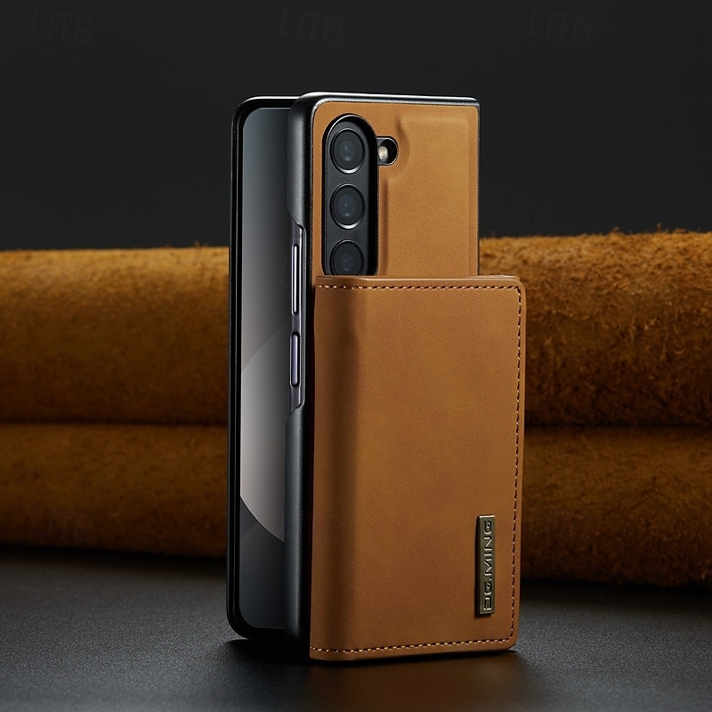 Phone Case For Samsung Galaxy Z Fold 7 Z Fold 6 Z Fold 5 Z Fold 4 Z Fold 3 Back Cover with Stand Holder Magnetic Card Slot Retro TPU PC PU Leather 2025 - $23.99 –P16