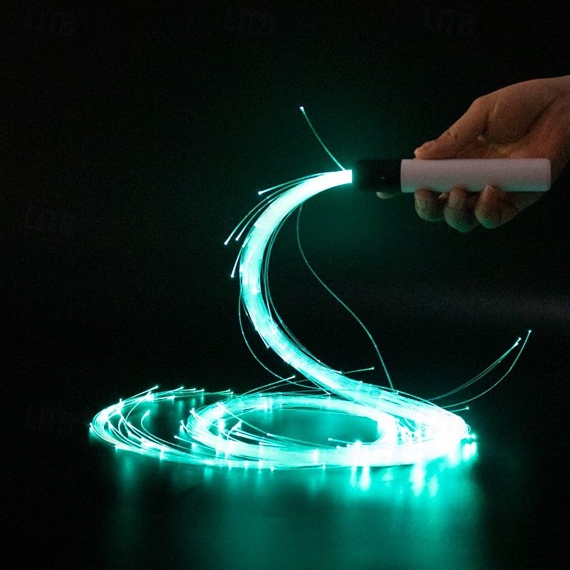 Colorful LED Dancing Flash Fiber Optic Whip Night Scene Christmas Atmosphere Props 360 Degree Rotating Dance Whip 2025 - $36.99 –P3