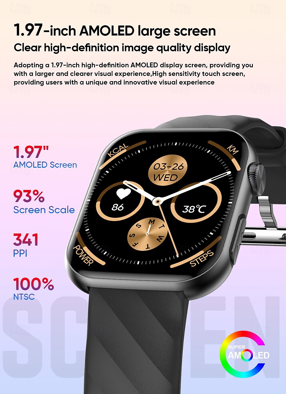 696 MT500 Умные часы 1.97 дюймовый Умный браслет Bluetooth ЭКГ + PPG Контроль температуры Педометр Совместим с Android iOS Мужчины Хендс-фри звонки Напоминание о сообщении Контроль камеры IP 67 2025 - $68.99 –P3