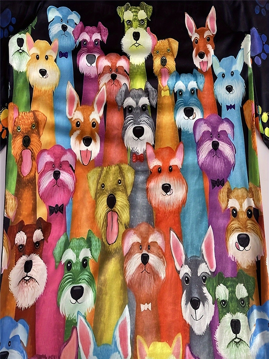 Tricou femei cu guler rotund mânecă lungă tunica imprimeu casual tops obișnuite zilnic negru primăvară toamnă 2026 - $24.99 –P5