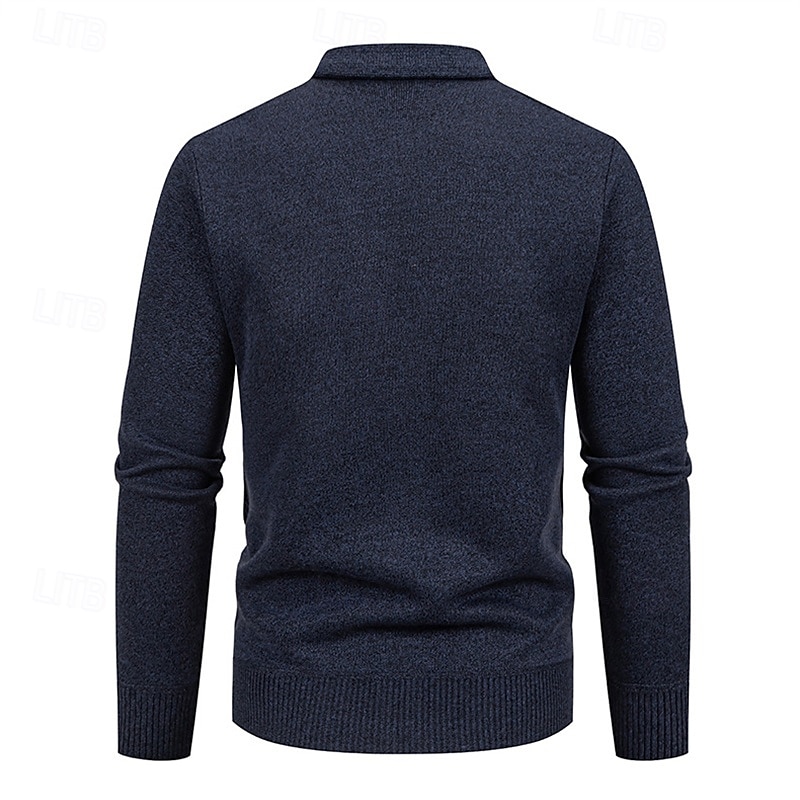 Herren Strickjacke Kurzer Pullover Strickpullover Herren Pullover Gerippt Stricken Standard Knopf hoch Seitentaschen Bogengimpe V Ausschnitt Modisch Klassisch Freizeitskleidung Verabredung Bekleidung 2025 - $31.99 –P12