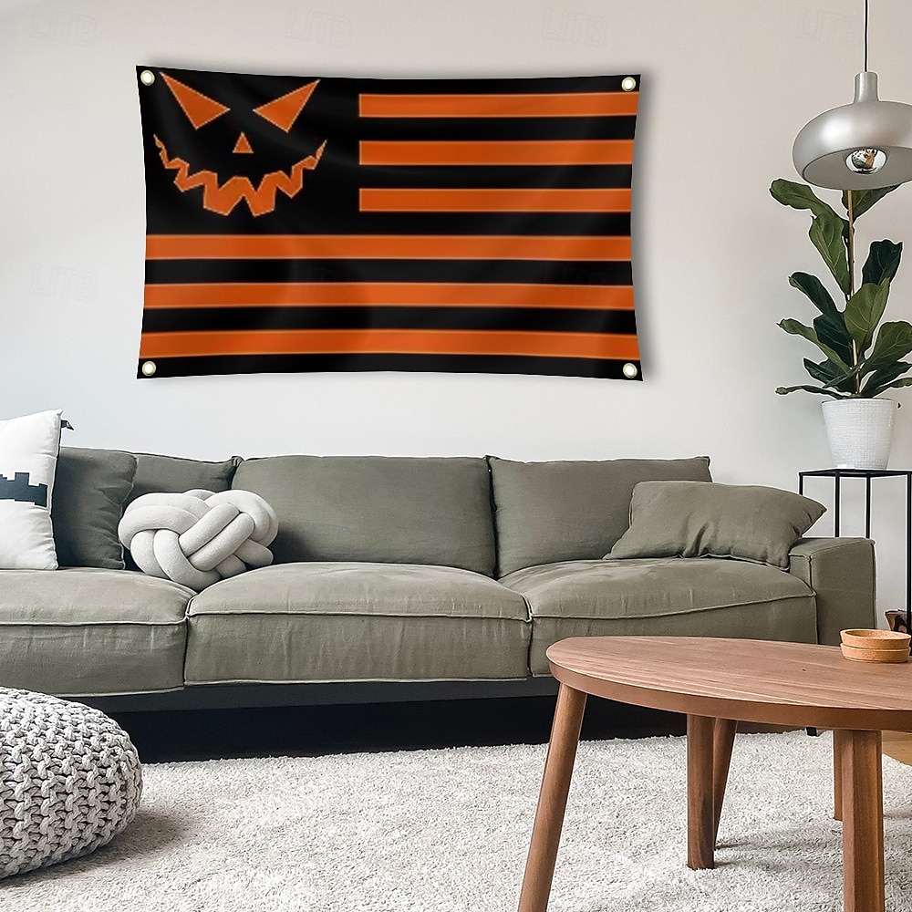 dekoracje na halloween flagi dynia cukierek albo psikus flagi na zewnątrz trwała flaga zewnętrzny maszt flagowy baner dekoracja patio pochy 2025 - $15.49 –P2