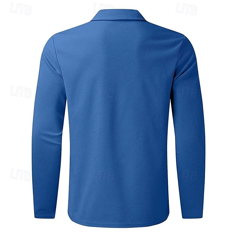 Homens jaqueta leve Jaqueta Waffle Jaqueta de Camisa Formal Casa Bolsos Primavera Outono Côr Sólida Ativo Neutra Colarinho de Camisa Padrão Tecido Waffle Branco Azul Cinzento Casaco de 2025 por $42.99 –P9