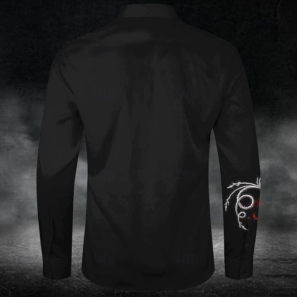 Floreale Teschi Informale Affari casual Per uomo Camicie Camicia con bottoni Manica lunga Da sera Attività commerciale Giornaliero Autunno Inverno Primavera estate Colletto Abbottonare Stampa 3D del 2025 a $26.99 –P2