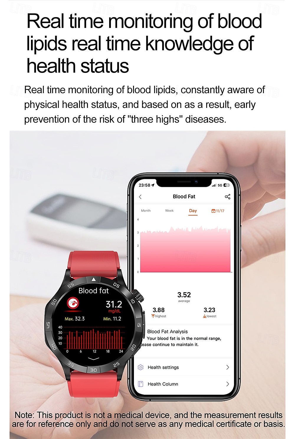 2025年 iMosi ET381 スマートウォッチ 1.43 インチ スマート·ウォッチ ブルートゥース ECG + PPG 温度監視 歩数計 と互換性があります Android iOS 女性 男性 ハンドフリーコール 防水 メディアコントロール IP 67 46mmの時計ケース  コレクション – $79.79 –P7