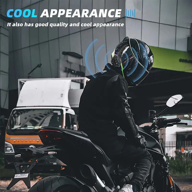 Motorcycle Helmet Bluetooth Headset Wireless Riding Music Headset Waterproof Noise Reduction 2025 - $61.99 –P7