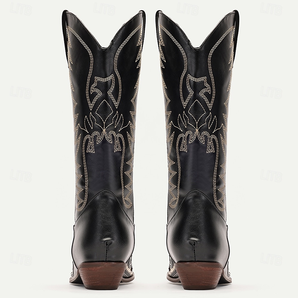 Men's Black and Snake Print Western Cowboy Boots - Exotic Leather with Intricate Embroidery for Rodeo and Casual Wear 2025 - $64.99 –P2