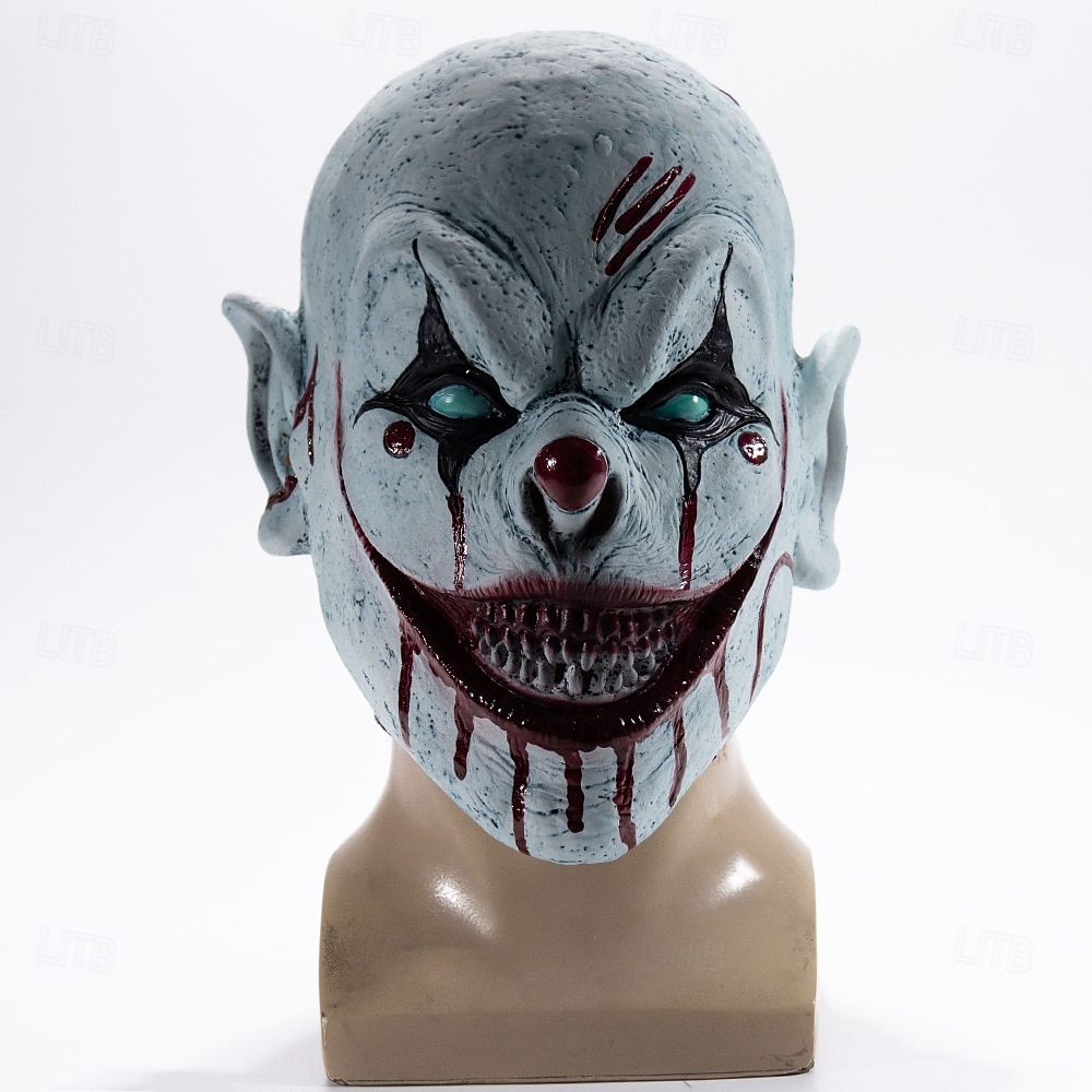 Killerclown Böser Clown Maske Haloween Figuren Erwachsene Herren Damen Grusel Gruseliges Kostüm Halloween Halloween Karneval Einfaches Karnevalskostüm 2025 - $29.99 –P3
