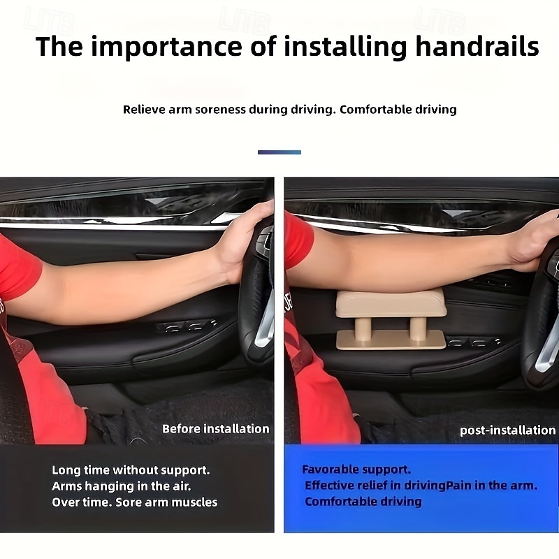 Door PU Leather Armrest Elbow Adjustable Booster Pad Car Interior Accessories 2025 - $17.99 –P5
