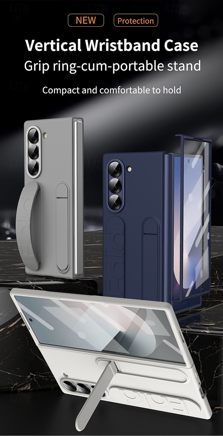 2025年 電話 ケース 用途 サムスンのギャラクシー Zフォールド7 Zフォールド6 Z Fold 5 Z Fold 4 バックカバー スタンド付き とスクリーンプロテクター 全身保護 レトロ風 PC シリコーン コレクション – $26.99 –P1