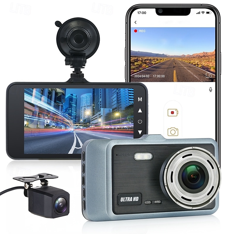 2025年 X9 1440P 新デザイン / HD / リアカメラ付き 車のDVR １７０度 広角の 4 インチ IPS ダッシュカム ととも​​に WIFI / ナイトビジョン / G-Sensor 4 赤外線LED カーレコーダー  コレクション – $96.99 –P7