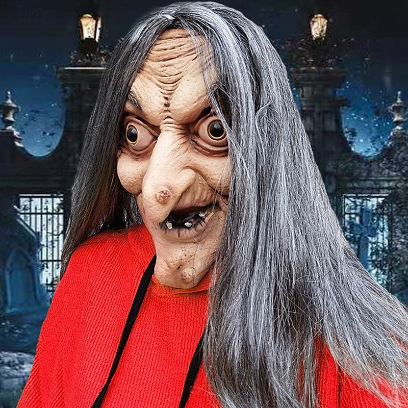 Halloween Boszorkány Maszk Halloween Kellékek Felnőttek Férfiak Nők Unisex Horrorisztikus Ijesztő Jelmez Halloween Karnevál Könnyű Karneváli Jelmez a Walpurgis éjre 2025 - $32.99 –P1