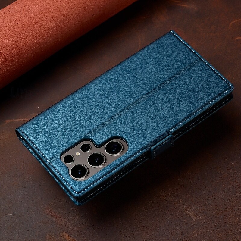 Phone Case For Samsung Galaxy S24 S23 S22 S21 Ultra Plus A55 A35 A25 A15 5G A54 A34 A14 A53 A52 S20 FE S25 Ultra Back Cover Wallet Case with Stand Holder Magnetic Card Slot Retro TPU PU Leather 2025 - $18.99 –P4