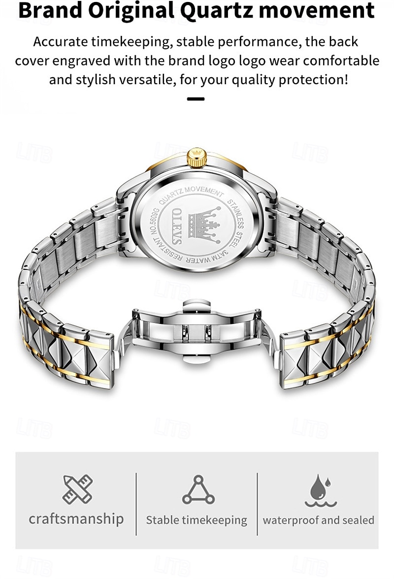 New Olevs Brand Men'S Luminous Commercial Business Steel Belt Watch Calendar Week Display Fashion Trend Waterproof Simple Leisure Quartz Watch Diamond-Shaped Mirror Sports Watch 2026 - $38.99 –P3