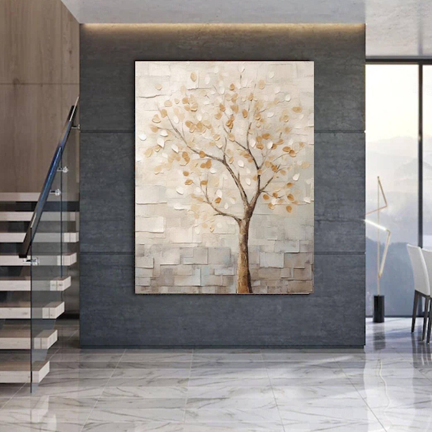 Handmade Oil PaintingCanvasWall Art DecorationAbstract Knife PaintingFlowers WhiteFor Home Decor Rolled Frameless Unstressed Painting 2025 - $116.99 –P1