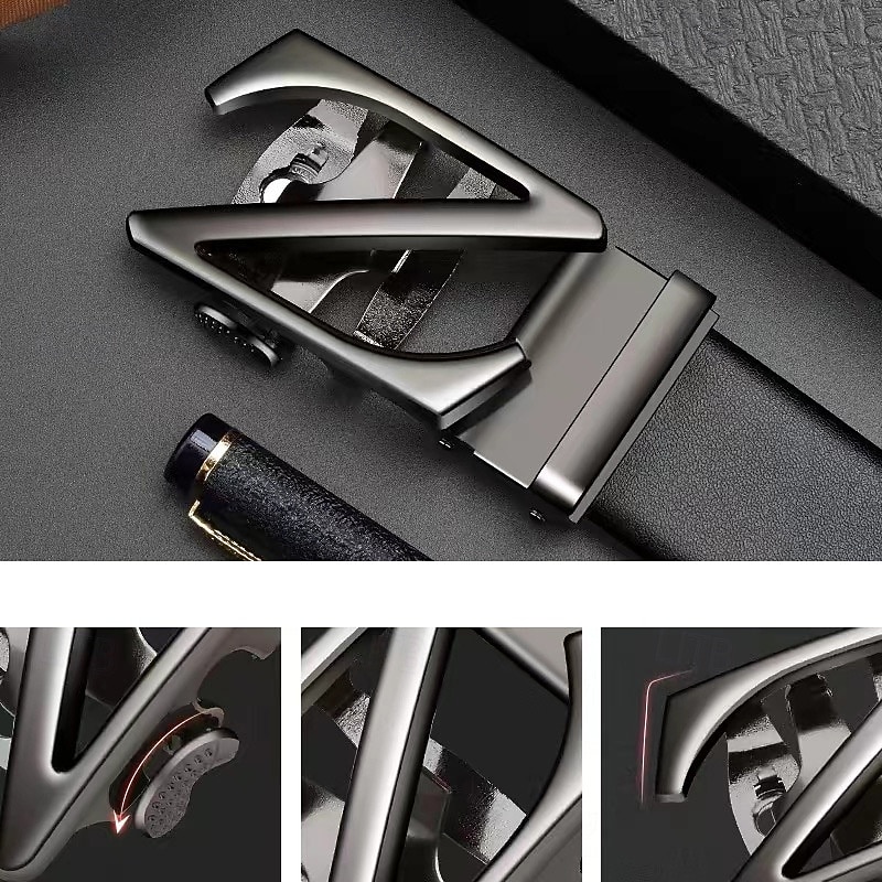 Ανδρικά Ζώνη Αυτόματη πόρπη Γρήγορη απελευθέρωση PU Κράμα Ανθεκτικό Προσαρμόσιμη Σκέτο Ασημί Μαύρο ΕΞΩΤΕΡΙΚΟΥ ΧΩΡΟΥ Καθημερινά Ζώνη μέσης 2026 - $16.49 –P4