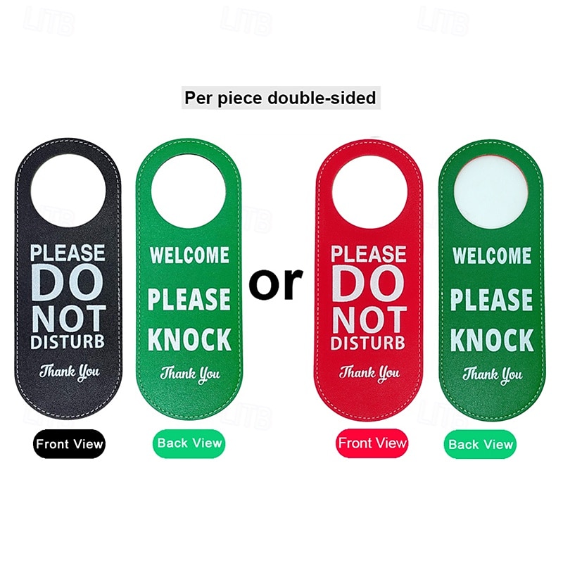 Do Not Disturb Sign Door Hanger Sign PU Leather Welcome Please Knock Sign Ideal for Offices Clinics Law Firms Hotels or during Therapy Massage Spa Counseling Sessions 2026 - $9.99 –P3