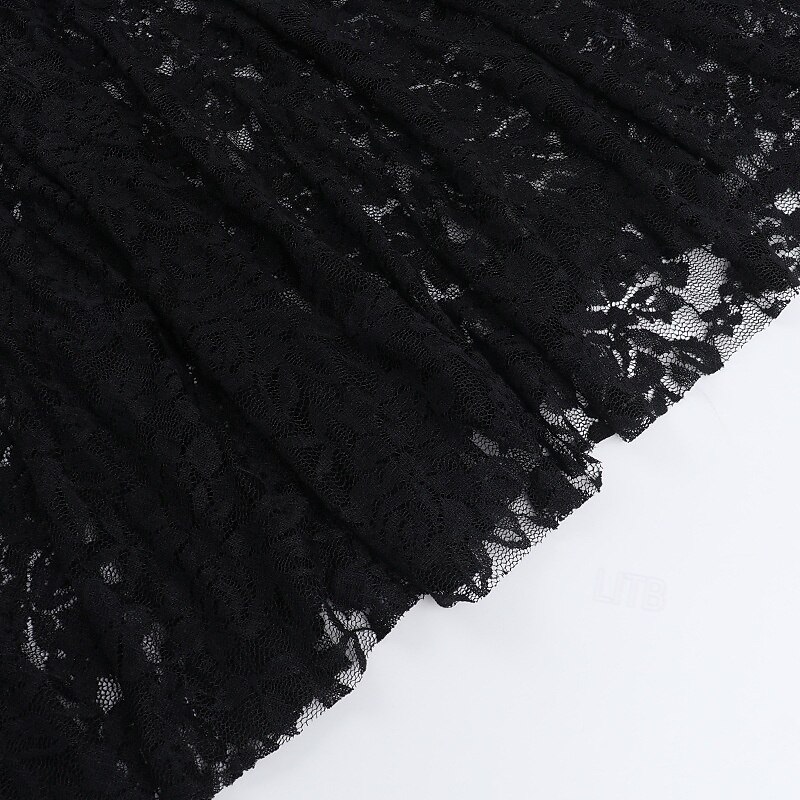 Punk & Gothic Cocktailkleid Vintage-Kleid Kleid Maskerade Gothic Mädchen Morticia Addams Kostüm Damen Maskerade Halloween Abschlussball Festival Erwachsene Kleid 2026 - $33.99 –P12