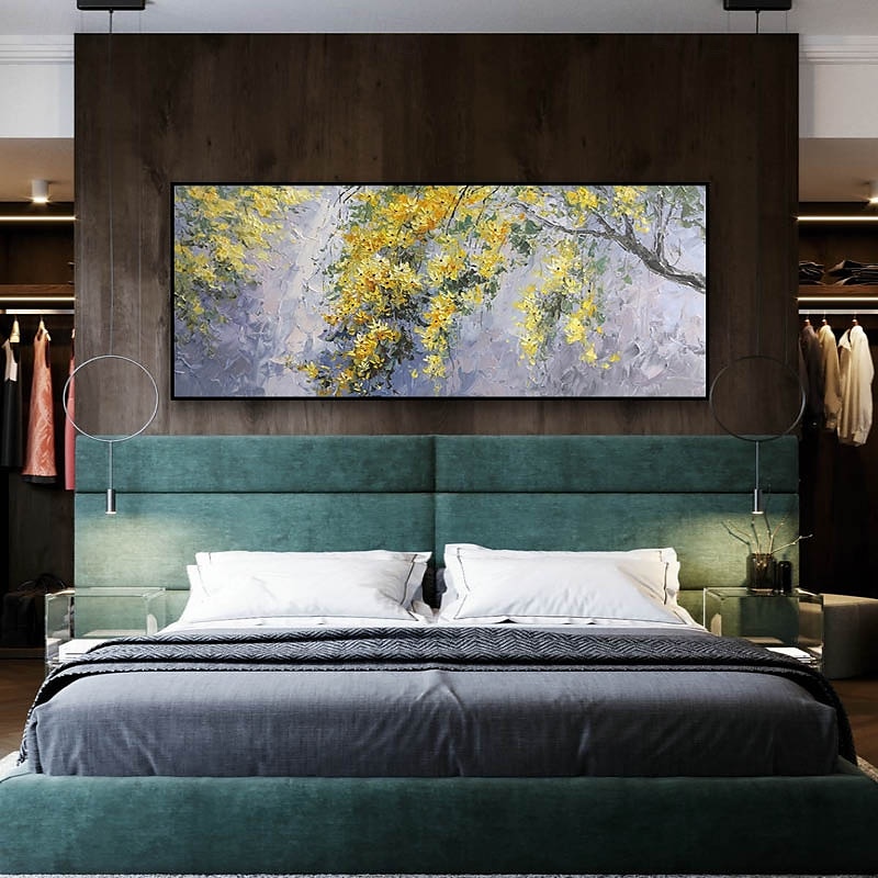 Mintura Handmade Tree Flowers Landscape Oil Paintings On Canvas Wall Art Decoration Modern Abstract Picture For Home Decor Rolled Frameless Unstretched Painting 2025 - $75.99 –P3