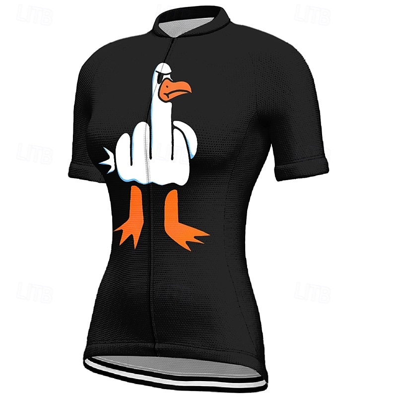 Femmes Maillot de cyclisme Dessin animé Manche Courte Cyclisme T-shirt Top avec 3 poches arrière VTT Vélo tout terrain Cyclisme sur route Séchage Rapide Fermeture Éclair Frontale Évacuation de de 2025 ? $30.99 –P9