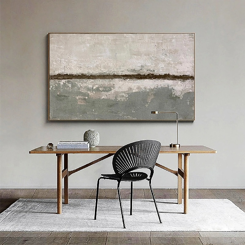 abstraktes Ölgemälde großes handgemaltes beiges Gemälde handgemachtes Wabi-Sabi-Kunstwerk Ölgemälde handgemalt strukturiertes graues Ölgemälde beiges Ölgemälde abstrakte Leinwandkunst moderne 2025 - $108.99 –P3