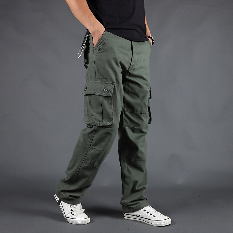 Pánské Kargo kalhoty Taktické kalhoty Kalhoty Dağcı Pantolonu Knoflíky Multi kapsa Bez vzoru Nositelný Venkovní Denní Outdoor a turistika Módní Klasické Šedozelená Travní zelená 2025 - $31.99 –P13