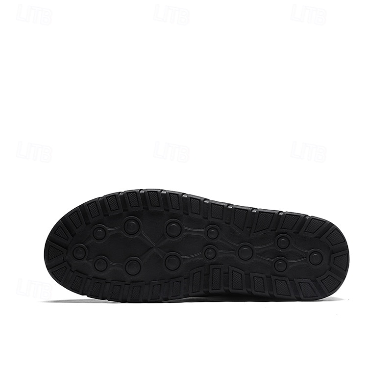 botins masculinos de couro sintético marrom com costura artesanal, tira e fivela para um estilo casual e ao ar livre de 2025 por $54.99 –P5