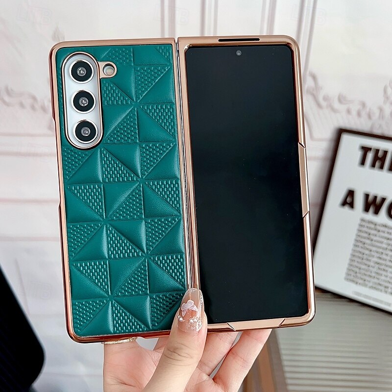 телефон Кейс для Назначение SSamsung Galaxy Z Fold 5 Z Fold 4 Z Fold 3 Кейс на заднюю панель Защита от удара броня Покрытие ПК Кожа PU 2025 - $19.99 –P5