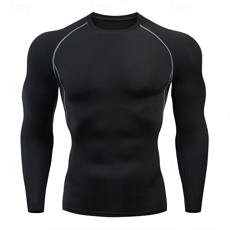 Homens Camisetas Compressão Camisa Atlético camisa de ginástica Camisa Fitness Patchwork Manga Longa Camiseta Casual Roupa Esportiva Outono Respirável Secagem Rápida Alta elasticidade Treino de de 2025 por $12.99 –P10