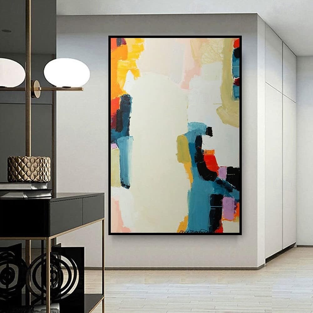 Handmade Oil Painting Canvas Wall Art Decoration Abstract Color Block for Home Decor Rolled Frameless Unstretched Painting 2025 - $50.99 –P3