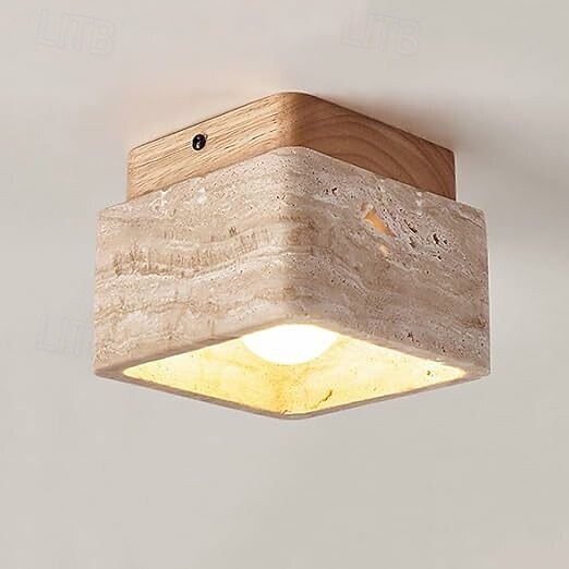 Luces de techo LED de color blanco cálido, 1 luz, estilo japonés wabi sabi, para vestíbulo de hotel, pasillo, cerca del techo, iluminación creativa para restaurante, habitación, balcón, lámparas de 2026 - $84.99 –P1