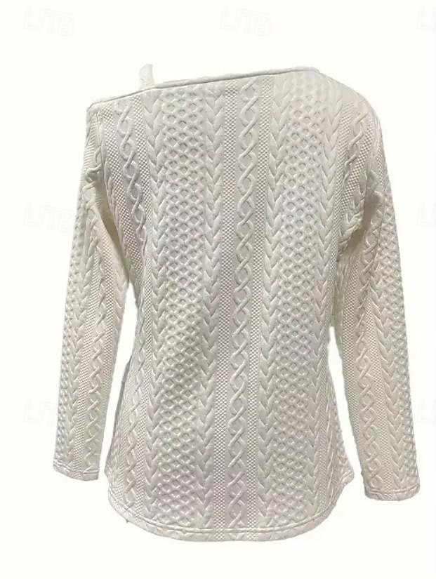 Women's Blouse Stylish Modern Long Sleeve Regular Tops Work Daily White Spring Fall 2025 - $25.99 –P2
