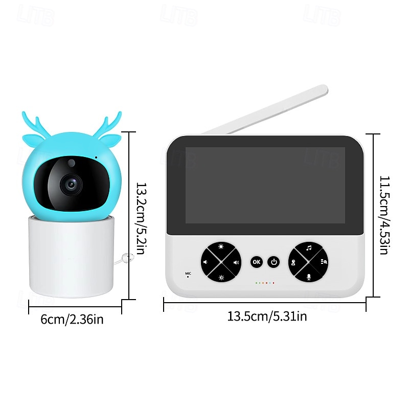 4.3 inch 2.4G Wireless Voice Intercom Crying Reminder Baby Monitor 355 Shaking Head Monitor 2025 - $105.99 –P6
