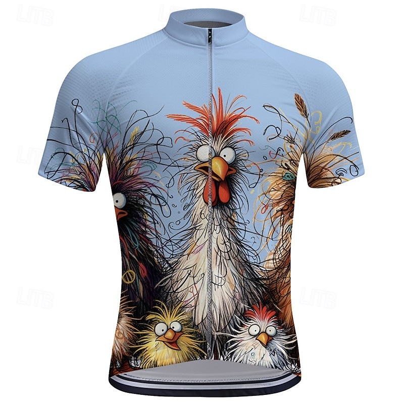 Per uomo Maglia da Ciclismo Animale Manica Corta Bicicletta Maglietta Top con 3 tasche posteriori Mountain Bike MTB Ciclismo su strada Asciugatura Rapida Cerniera Frontale Assorbente Gli sport Nero del 2026 a $30.99 –P4