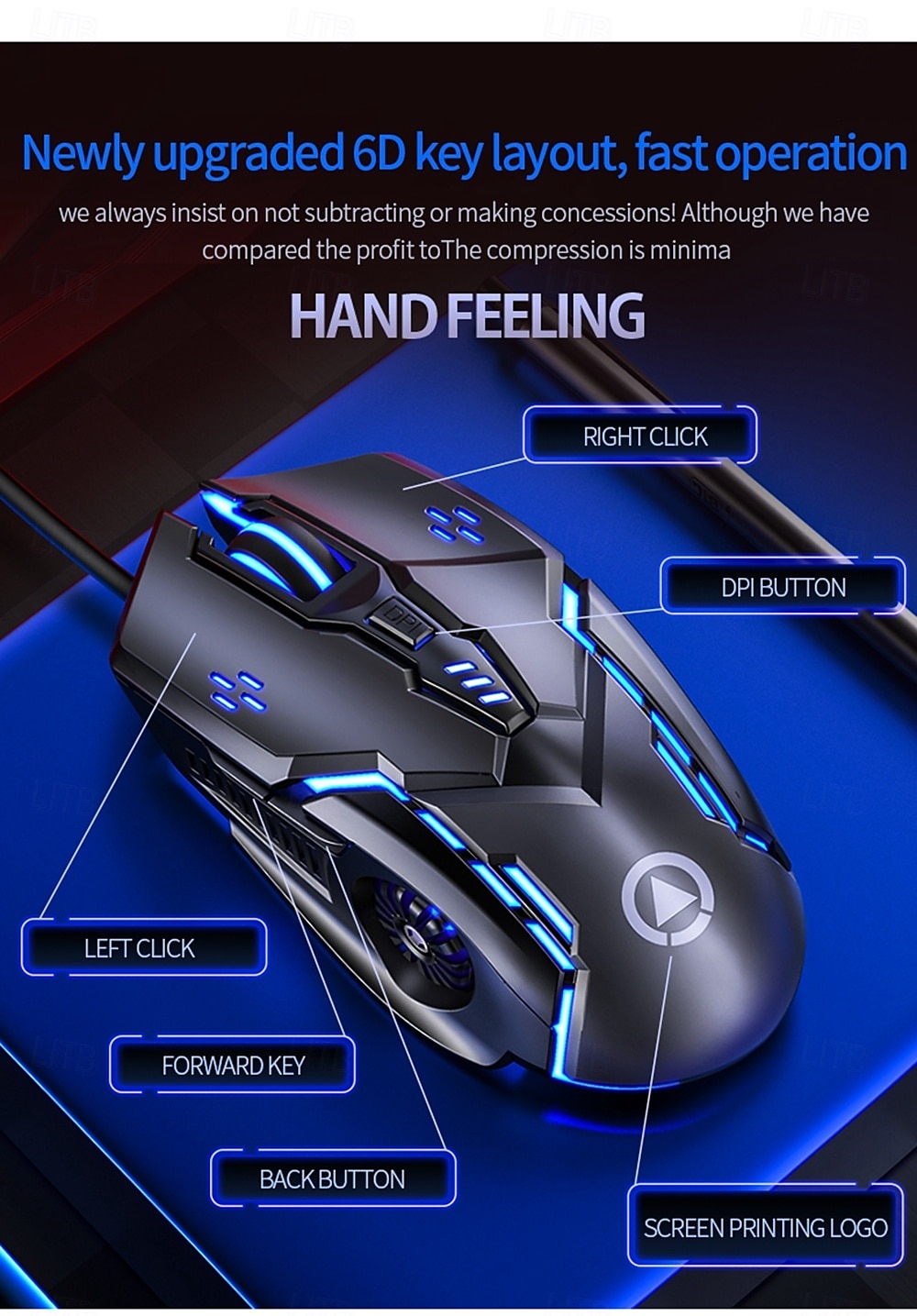 Gaming Mouse Professional Wired 6 Button 3200DPI LED Optical USB Computer Mouse Game Mice for PC Laptop Gamer 2025 - $20.99 –P8