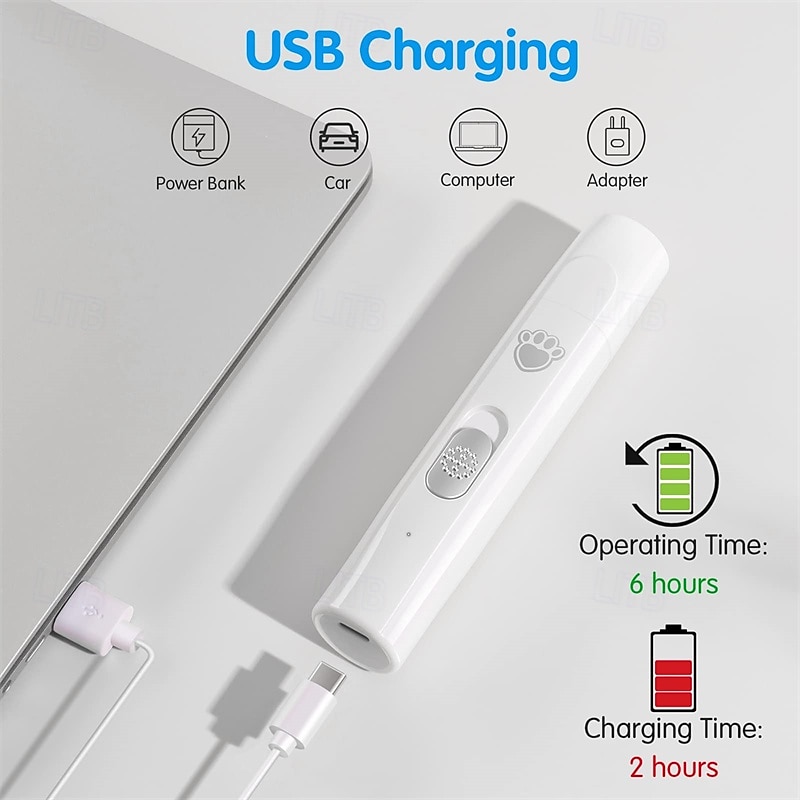 hondennagelvijl 2-snelheden oplaadbare hondennageltrimmers voor grote en middelgrote &kleine honden upgrade professionele elektrische huisdier poten verzorging stille puppy verzorgingstool voor honden 2025 - $18.99 –P8