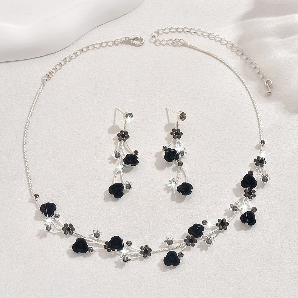 Sieradenset 3 stuks Legering Oorbellen Kettingen Dames Elegant Vintage Modieus meetkundig Bloemvorm Geometrische vorm Sieraden set Voor Bruiloft Feest Vuosipäivä 2025 - $20.99 –P2