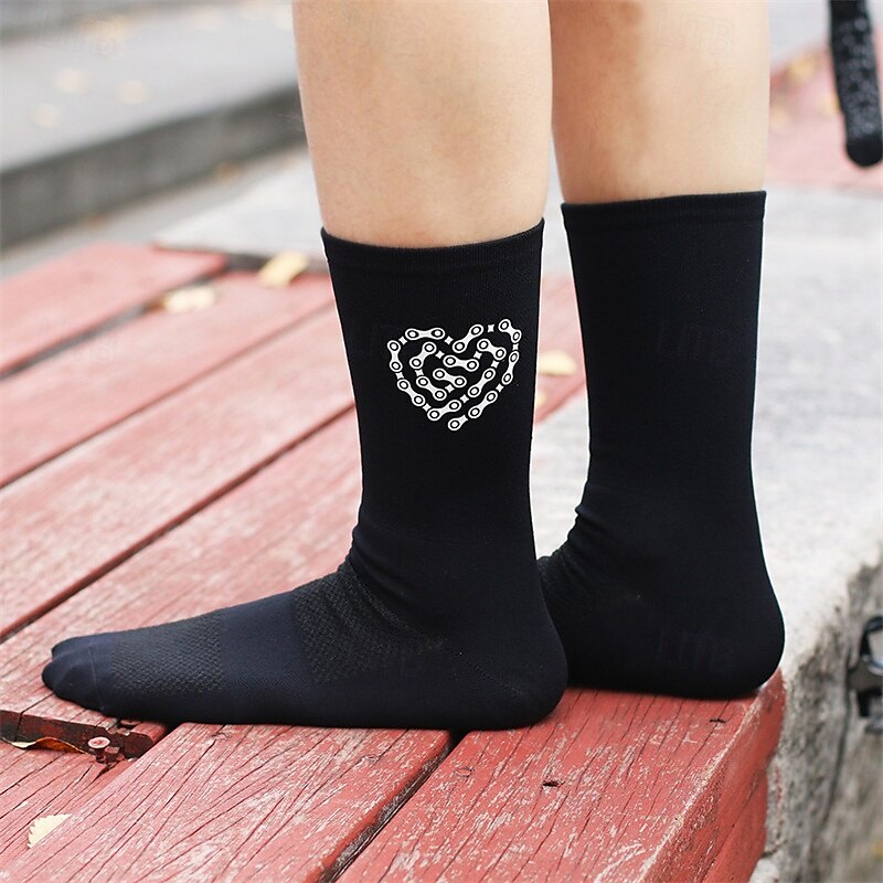 unisex strumpor kompressionsstrumpor cykelstrumpor sportstrumpor atletiska strumpor camping / vandring utomhus träning cykling / cykel cykel / cykling varm halkfri stretchig 1 par 2025 - $7.49 –P5