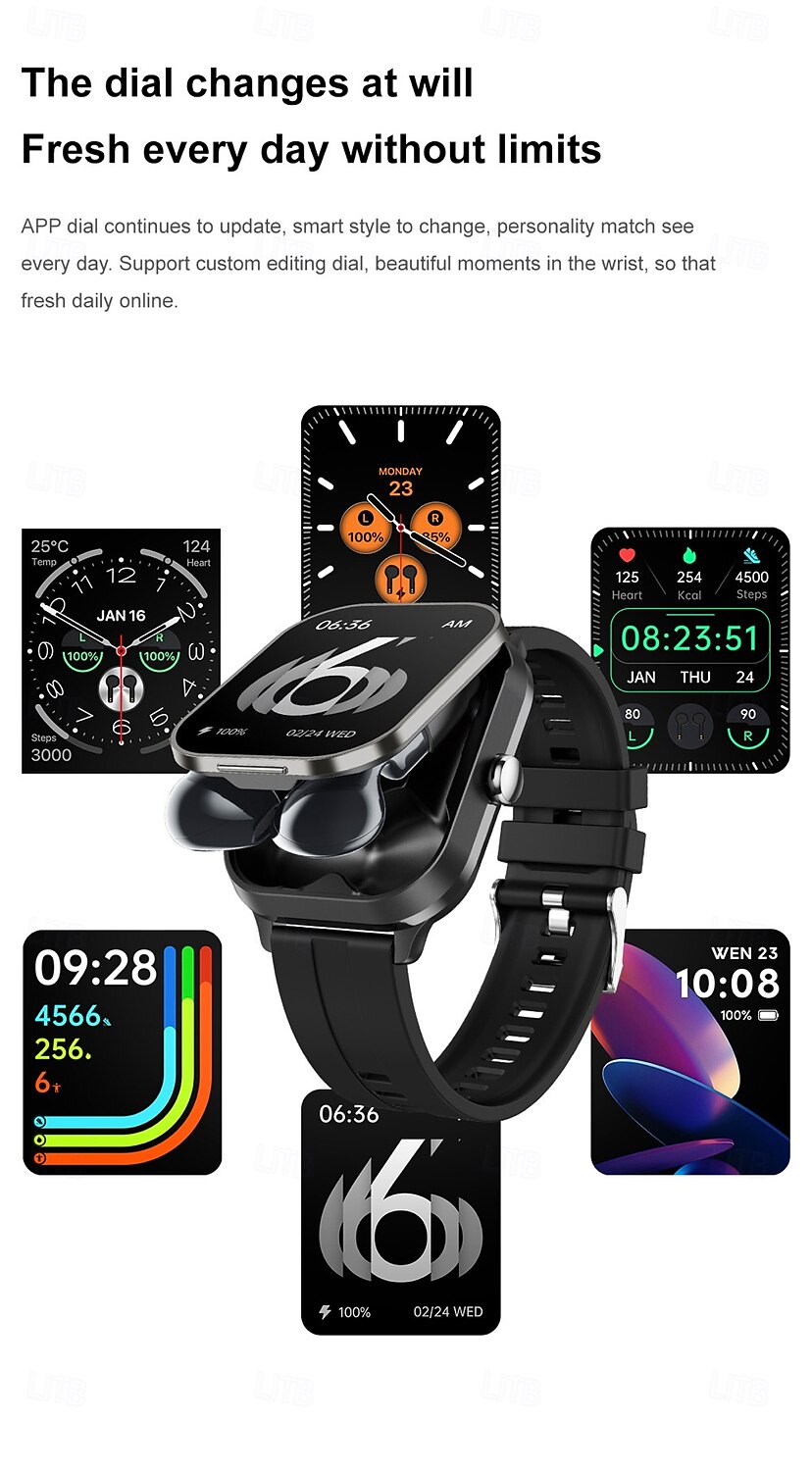 2025年 696 D8PRO スマートウォッチ 2.01 インチ スマートブレスレット ブルートゥース 歩数計 着信通知 睡眠サイクル計測器 と互換性があります Android iOS 男性 ハンドフリーコール メッセージ受信通知 イヤフォン付き時計 IP 67 42mmウォッチケース コレクション – $56.99 –P10
