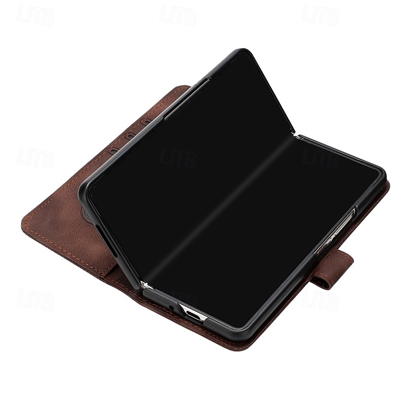 Phone Case For Samsung Galaxy Z Fold 6 Z Fold 5 Z Fold 4 Z Fold 3 Flip Cover Magnetic with Wrist Strap Card Slot Butterfly Geometric Pattern PC PU Leather 2025 - $18.99 –P15