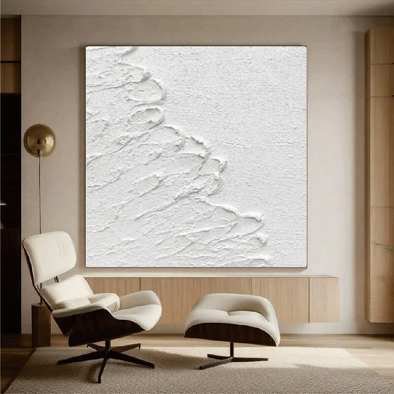 handgemachtes 3D-Ölgemälde auf Leinwand, groß, handgemalt, abstrakt, strukturiert, mit Palettenmesser, Boho-Ölgemälde, Wandkunst, individuelles zeitgenössisches minimalistisches Kunstwerk für 2025 - $125.99 –P5