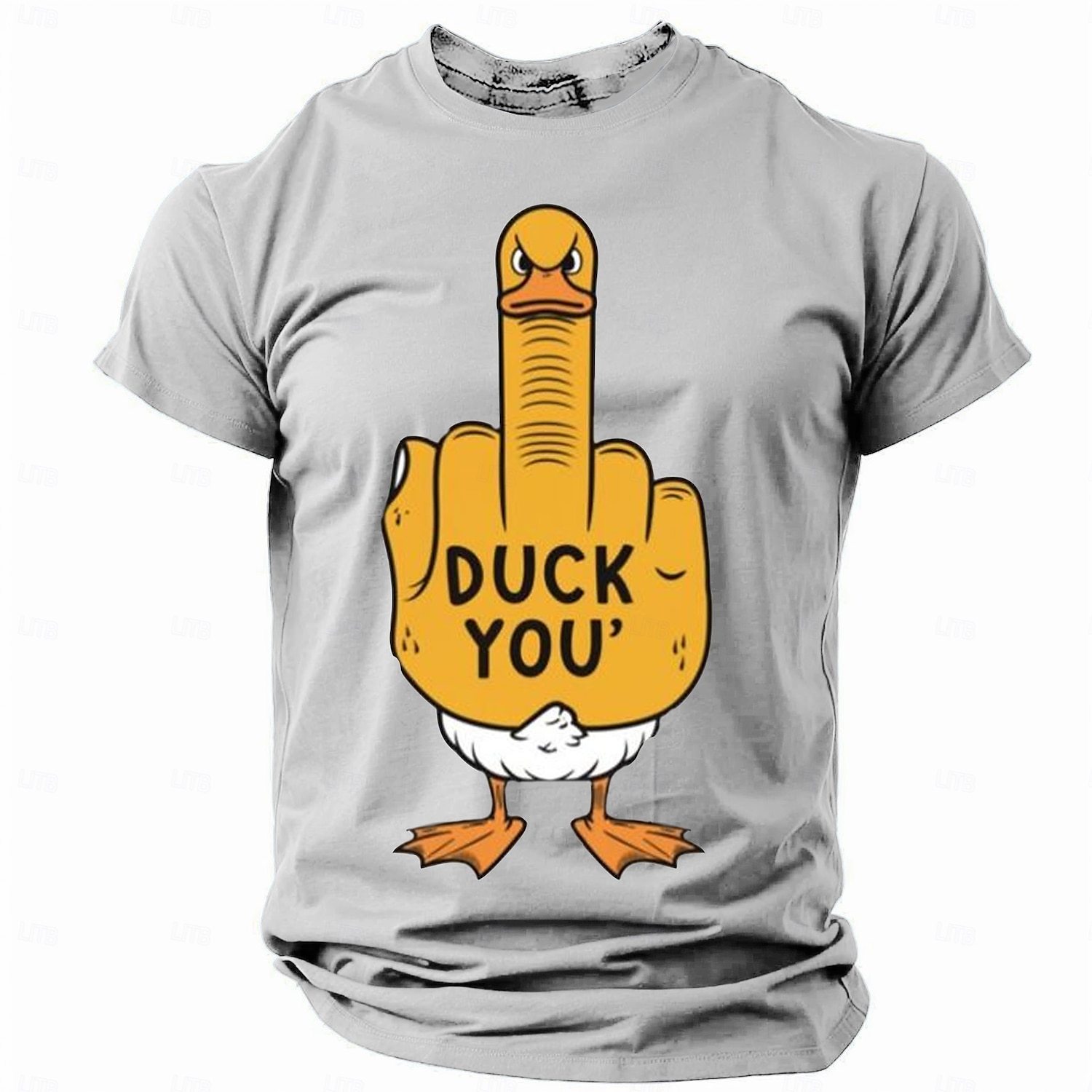 Mäns Rude Offensive Liten Gul Anka Rolig T-shirt Kortärmad T-shirt 3D Tryck Crew Neck Skjorta Retro Vintage Avslappnad Gatumode Sport Utomhus Semester Gå ut Sjöblå Svart Marinblå Vår 2025 - $15.99 –P1