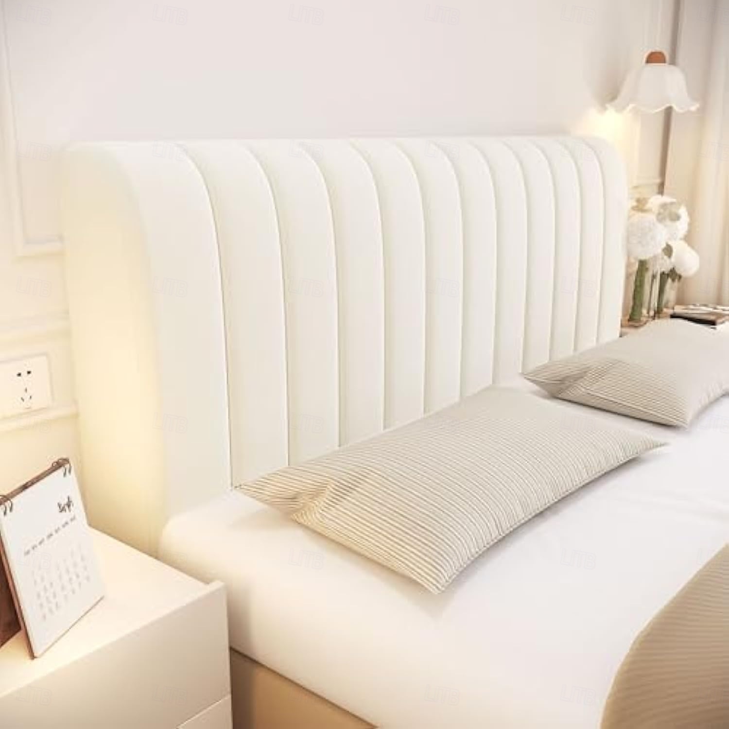 sametová postel potah čela pro full queen cal king size, prošívaná postel čela slipcover zahušťovací prachotěsný chránič čela polstrování 2025 - $25.99 –P2