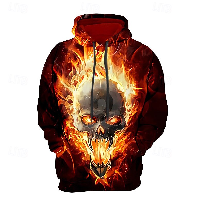 Homens Caveiras Estampas Abstratas Moletom Moletons Moletom Manga Longa Moletom com capuz Com Capuz Designer Impressão 3D Diário Esportes Vinho Imprimir Primavera & Outono Designer de 2025 por $29.99 –P1