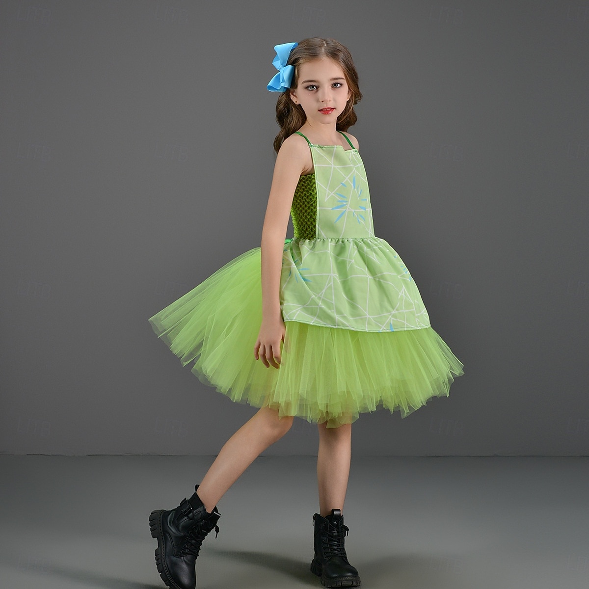 Inside Out 2 Principessa Disgusto GIOIA Abiti Costume Tutu Cosplay Cosplay di film for Ragazze Bambini Giornata universale dell'infanzia Mascherata Festa / Sera del 2025 a $31.99 –P14