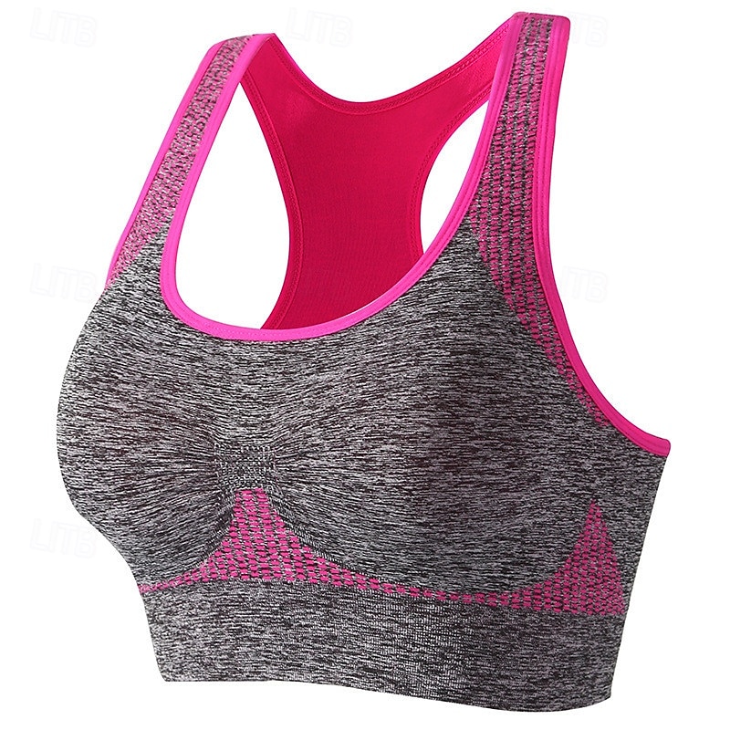 Mulheres Sustentação Leve Sutiã Esportivo Sutiã de corrida Costas Nadador Sem Aros Good Top Acolchoado Ginástica Esportes Relaxantes Corrida Respirável Leve Macio Azul Cinza Escuro Roxo Cor Sólida de 2025 por $12.99 –P16