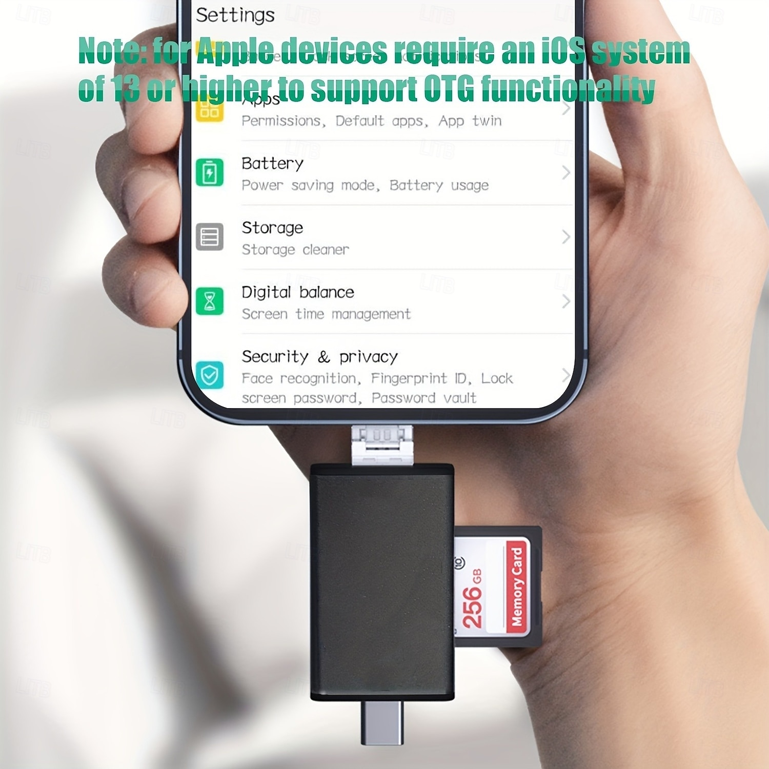 multifunksjonell otg kortleser 7 i 1 micro sd kortleser u minnekortleser type-c for digitale kameraer, smarttelefoner, nettbrett otg converter ekstern u disk, sd, tf universal med oppbevaringsboks 2025 - $23.99 –P7