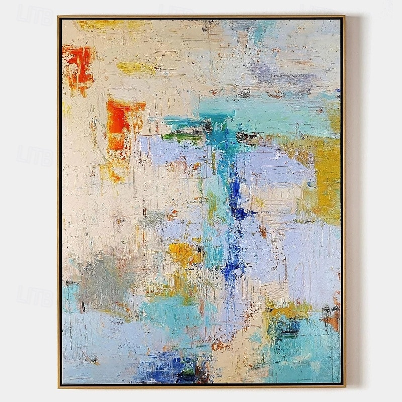 handgemaakt kleurrijk abstract olieverfschilderij op canvas groot handgeschilderd abstract getextureerd boho modern olieverfschilderij muurkunst op maat eigentijds minimalistisch kunstwerk voor 2025 - $125.99 –P6