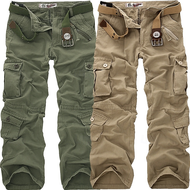Men's Cargo Pants Trousers Tactical Pants Buttons Multi Pocket Camo Plain Wearable Daily Outdoor Camping & Hiking Fashion Classic Camouflage Khaki 2026 - $38.99 –P1